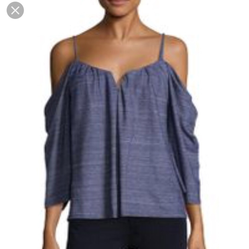 Nicole Miller cut out shoulder blouse P - Picture 1 of 4
